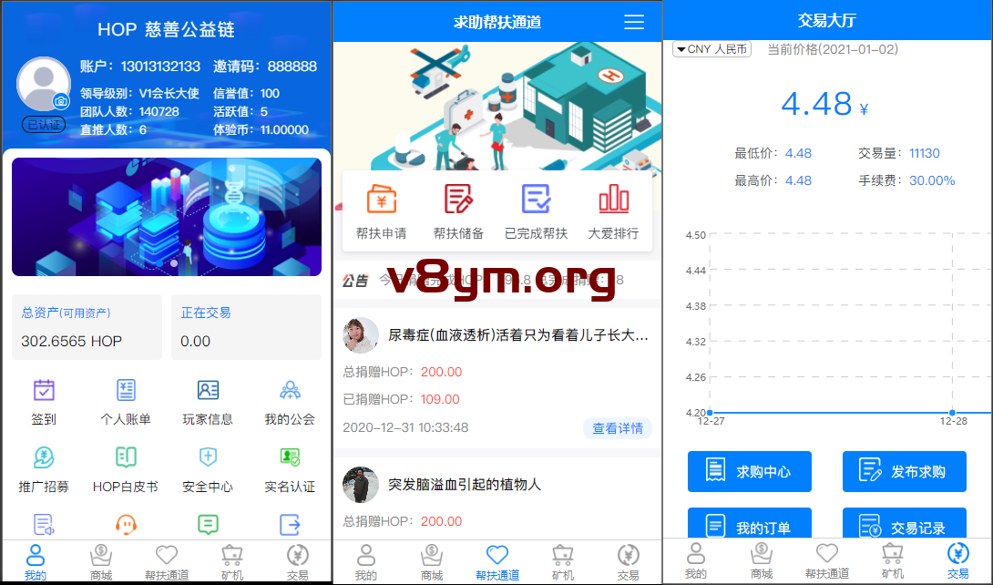 【理财】运营版慈善公益链互助区块链交易源码-新码网