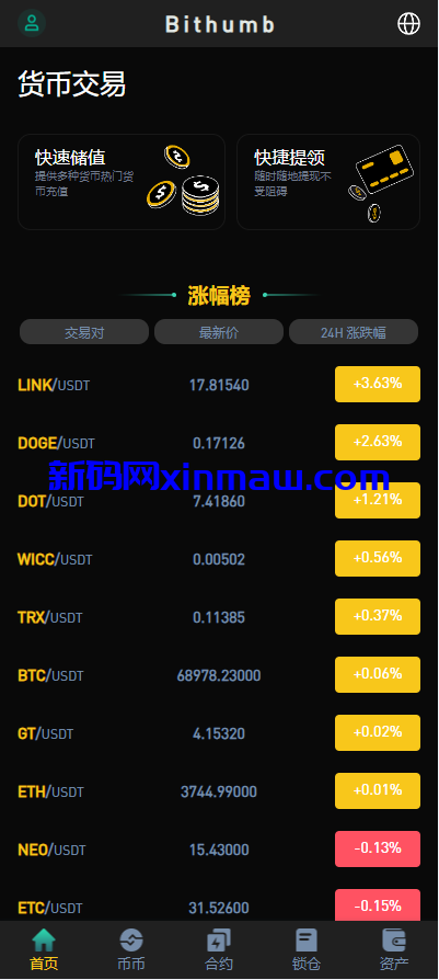 图片[2]-多语言交易所系统/秒合约交易/永续合约/锁仓挖矿/前端uniapp-新码网