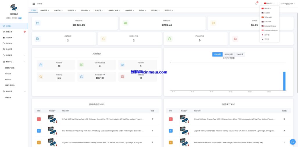 图片[16]-新版跨境电商系统/多语言商城/商家入驻/一键铺货后台下单-新码网