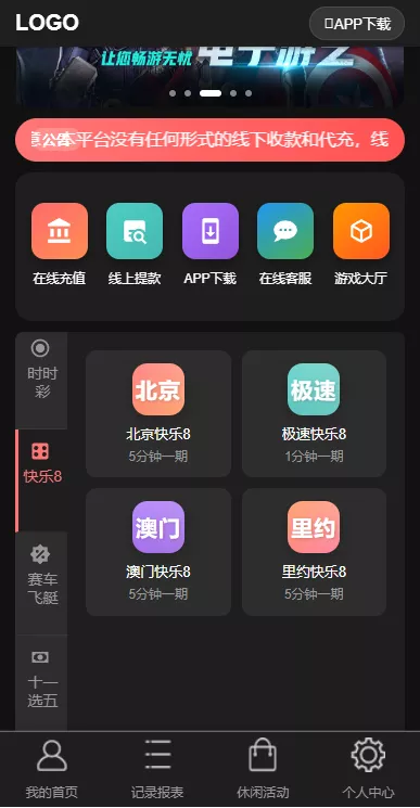 【多乐游戏】三主题模板彩票系统源码双玩法+分红契约洗码+usdt支付后台可控插图1