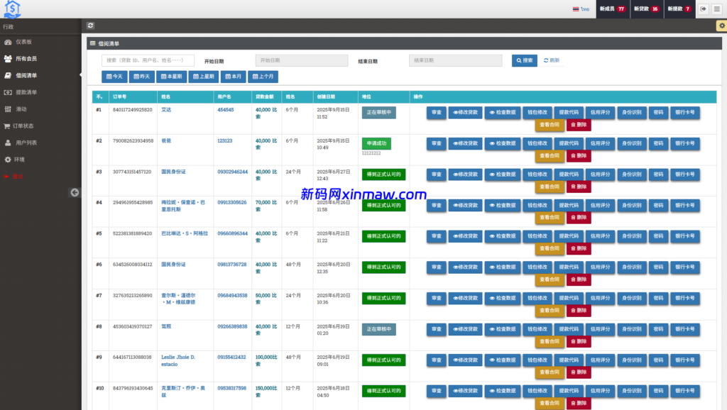 图片[16]-新版海外贷款系统/小额贷款平台/信用分/合同/提现码-新码网