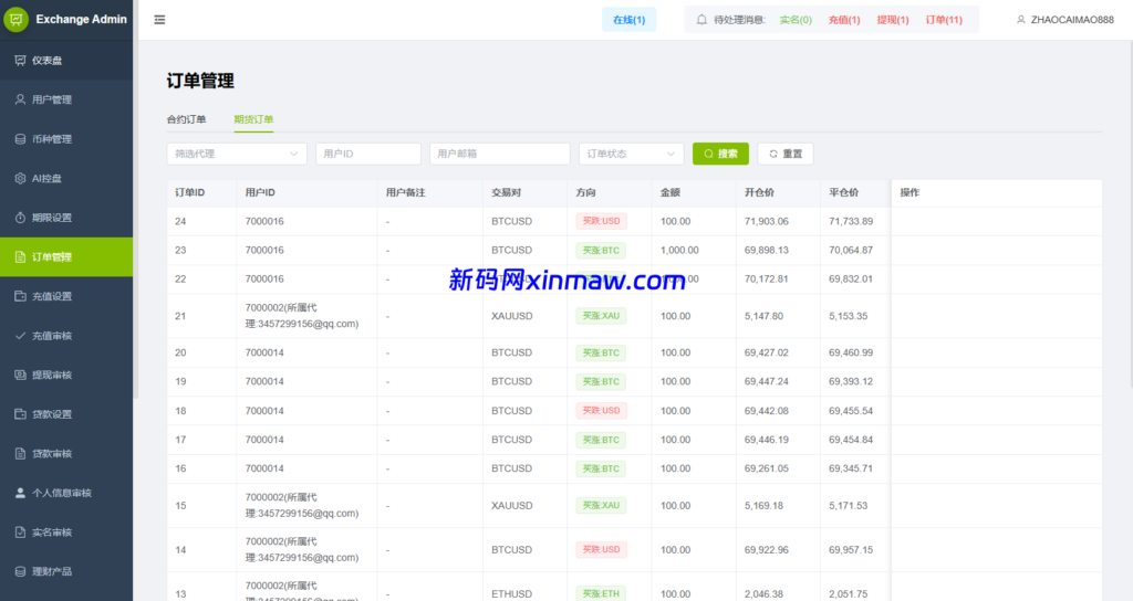 图片[26]-多语言DAPP综合盘交易所/外汇/虚拟币/贵金属/AI控盘-新码网