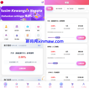 多语言投资理财系统/新能源投资返利/海外投资众筹系统-新码网