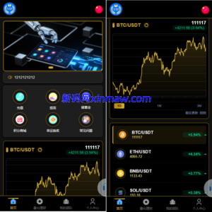 多语言虚拟币量化投资系统/海外币种投资/前端vue-新码网