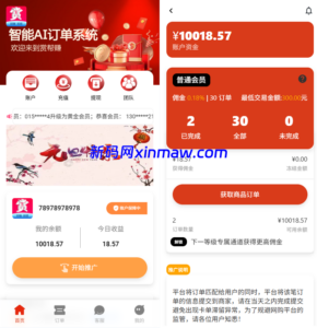 运营版抢单刷单系统/打针/做单/会员跟踪/信誉分-新码网
