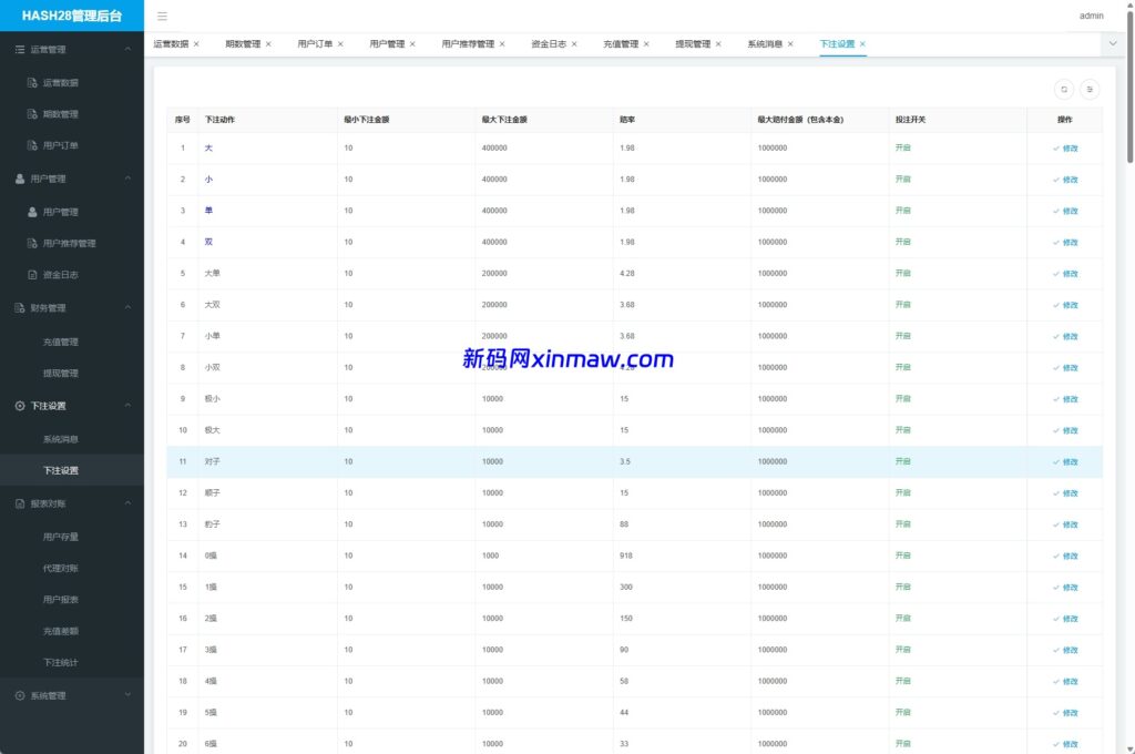 图片[16]-快三投注系统Java开发 TG投注机器人 TG游戏VUE后台全开源源码-新码网海外源码