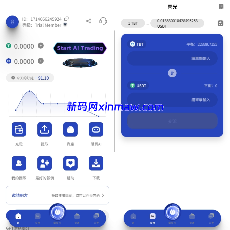 AI机器人算力投资复利系统多端开发平台-新码网海外源码
