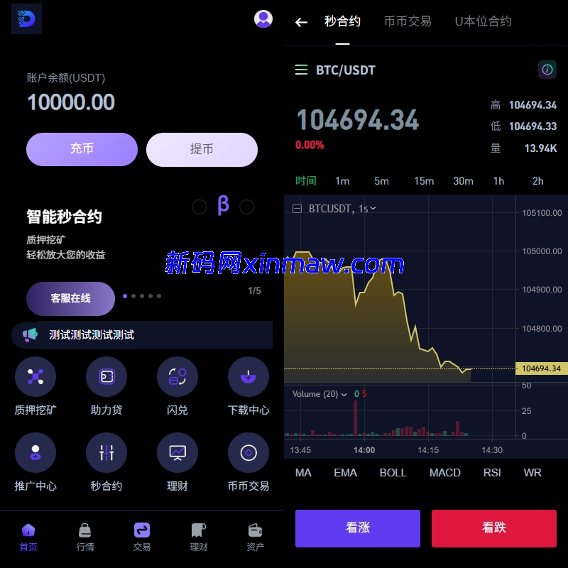 DAPP交易所全开源开发VUE前端Java后端手机端支持-新码网