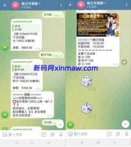 快三游戏源码 Telegram手动上下分 Node.js开发 - 新码网-新码网