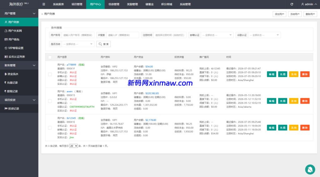 图片[12]-海外医疗投资理财系统/多语言投资/余额宝/推广分销-新码网海外源码